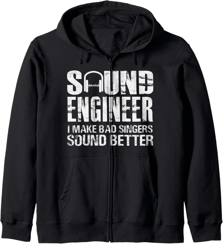 Sound Engineer Spruch Tontechniker Tontechnik Kapuzenjacke