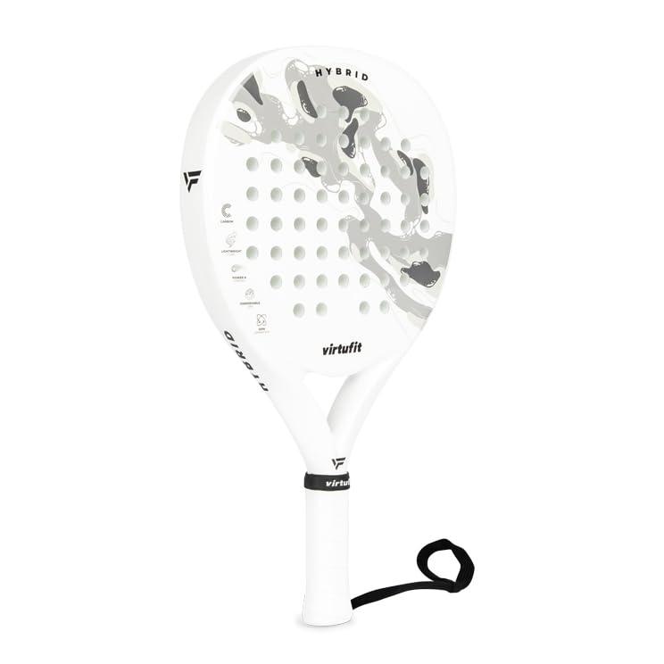 VirtuFit Hybrid Padelschläger - Weiss - Grau