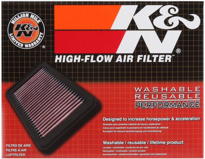 K&amp;N Luftfilter kompatibel mit Kawasaki Z250 SL/Ninja 250 / Ninja Mono 2014-2016 (KA-2414), Rot