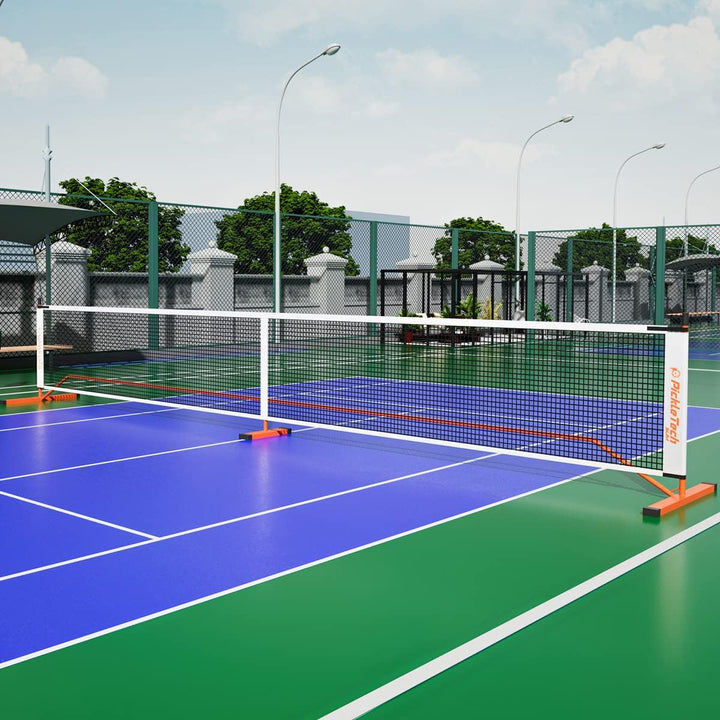 PICKLETECH 4.0 Slim Version Portable Pickleball Nets Outdoor Game 22 FT Pickleball Net-USAPA Regulat