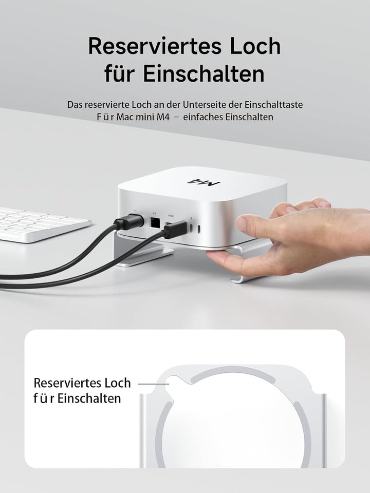 Hagibis Mac Mini M4 Ständer Aluminiumlegierung Halterung für Mac Mini M4/M4 Pro 2024 Belüftung Wärme