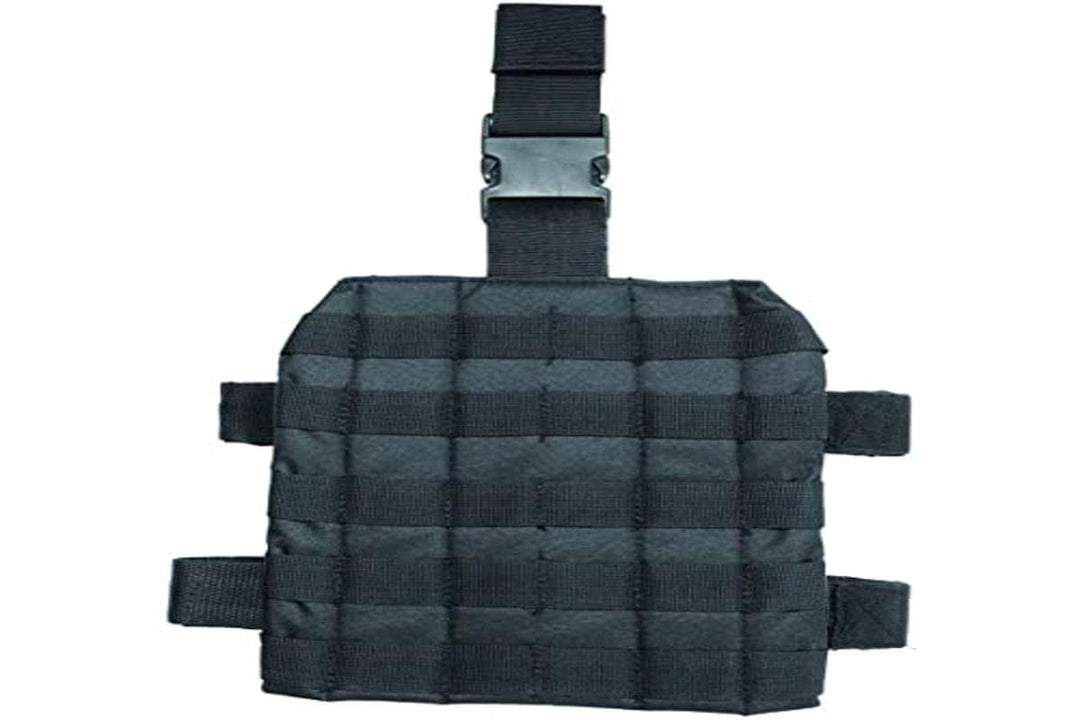 Miltec MOLLE Drop Leg Platform Tactical Leg Panel Gurtband Modulares System Schwarz, Schwarz
