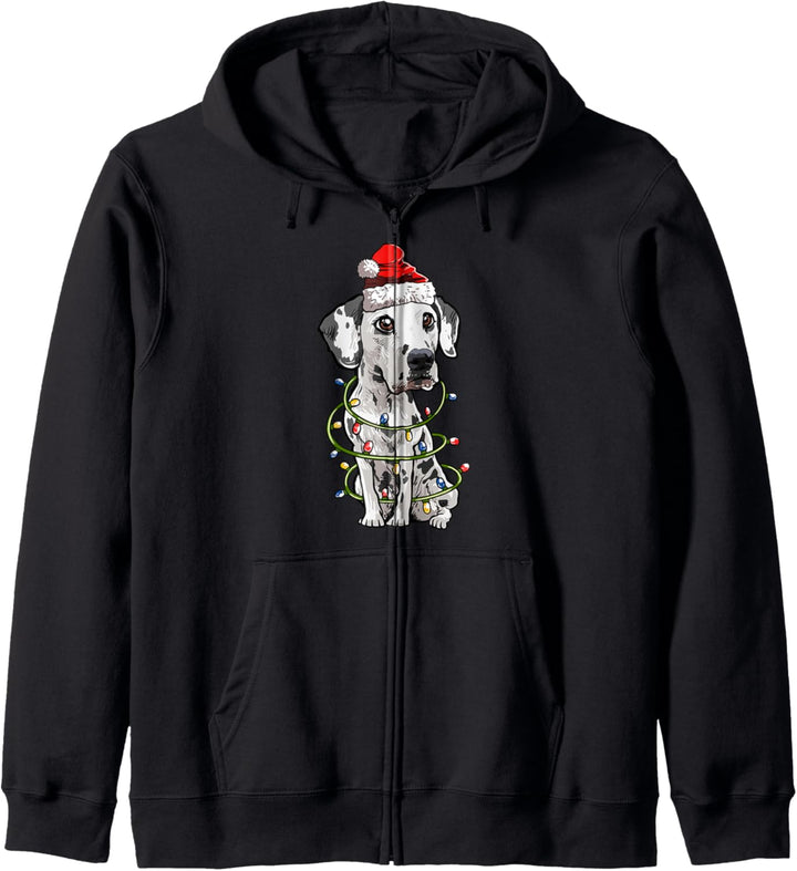 Dalmatiner Weihnachten Geschenk X-Mas Hunde Kostüm Kapuzenjacke