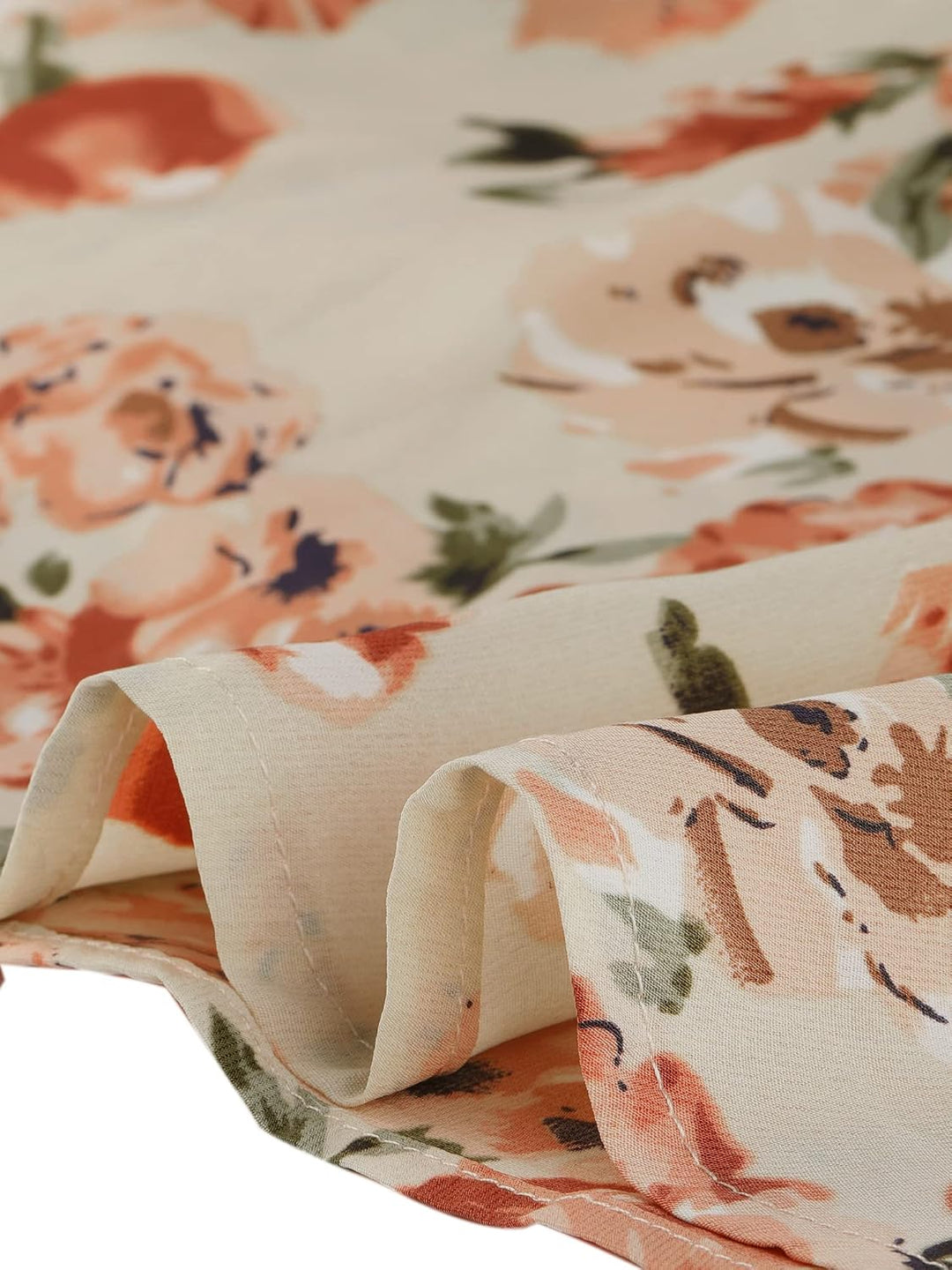 Allegra K Bedruckter Damenrock, Chiffon, elastische Taille, Rüschen, gestuft, fliessend, Midi-Röcke