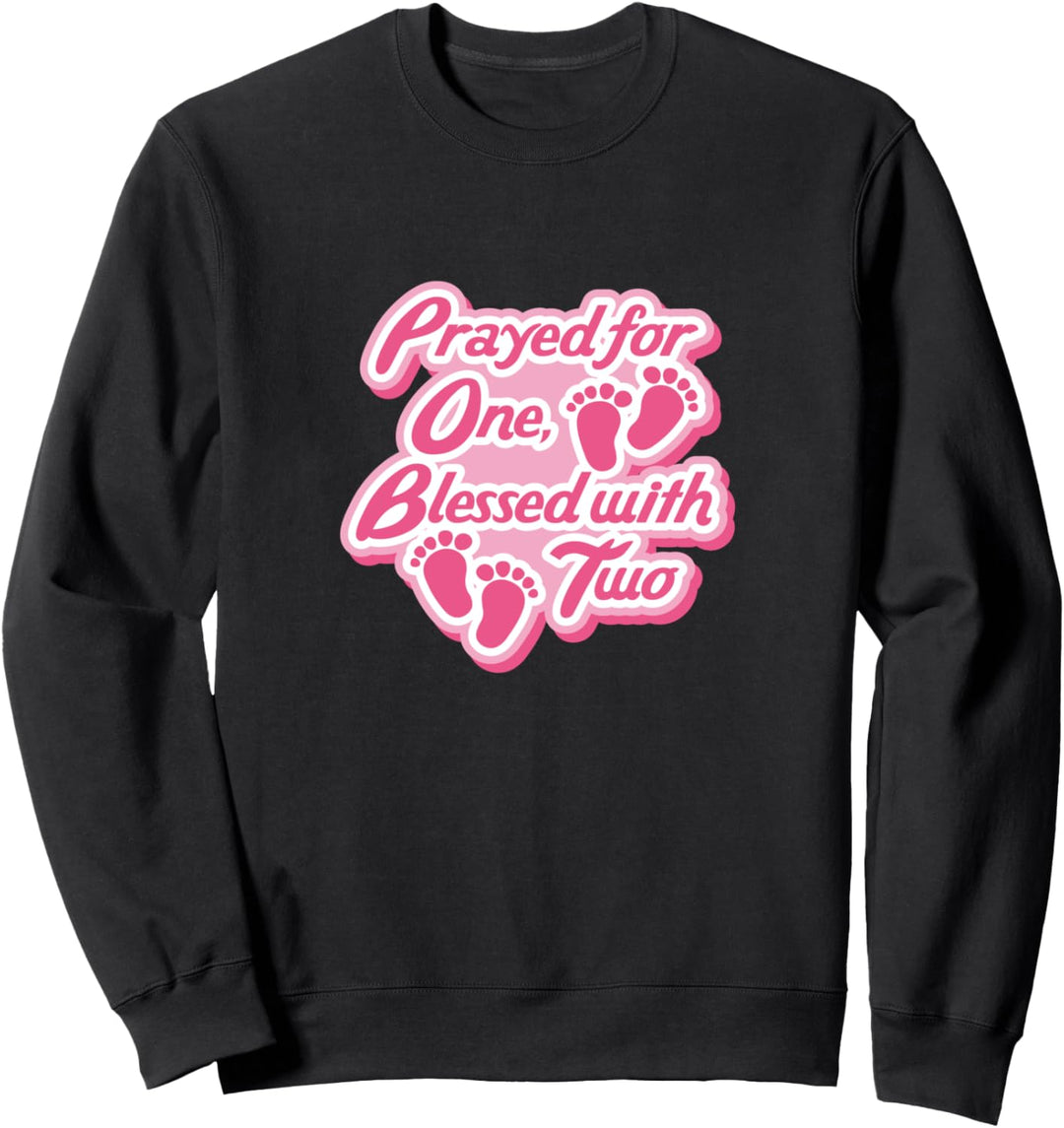 Gesegnet mit Zwillingen Schwangerschaft lustiger Spruch Sweatshirt