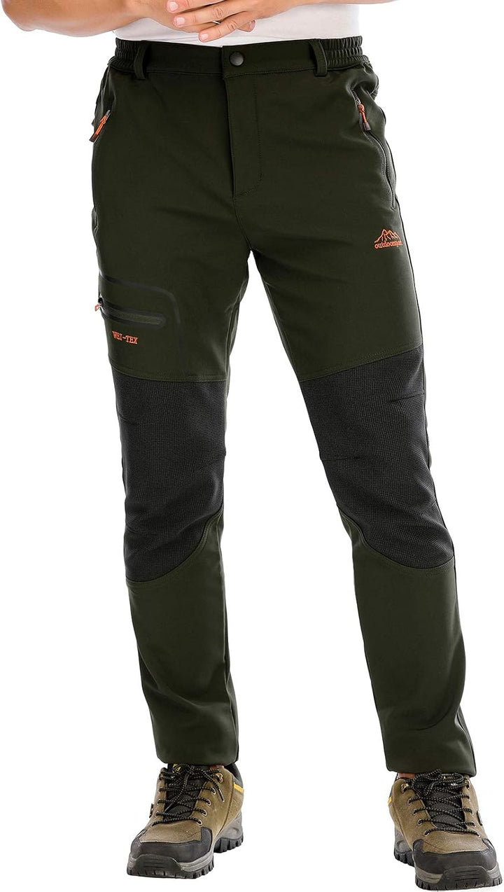 DAFENP Herren Wanderhose Skihose Wasserdicht Softshellhose Winddicht Winter Outdoorhose Snowboardhos