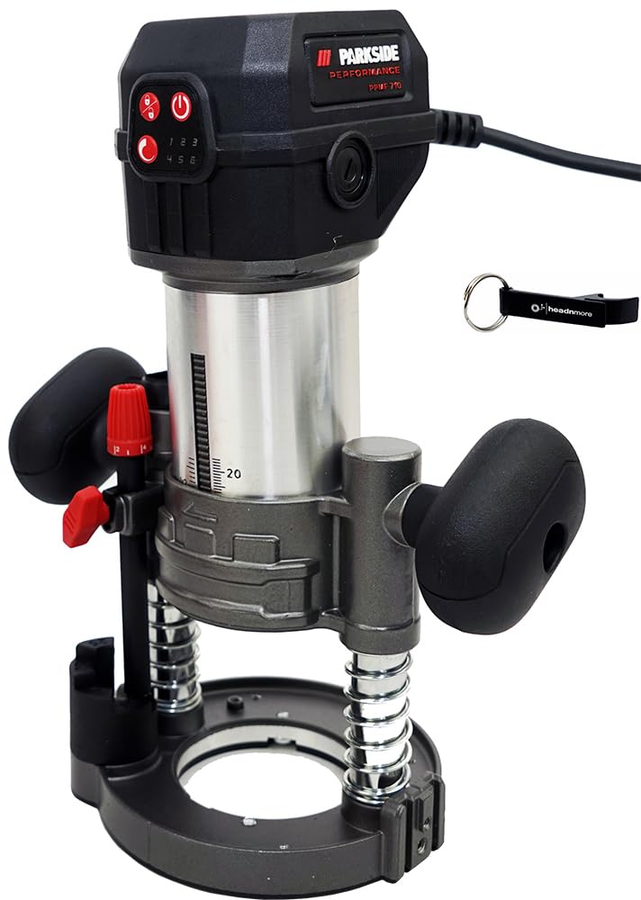 HEADNMORE® Bundle - PARKSIDE PERFORMANCE® Elektro Fräse Multifräse PPMF 710 Kantenfräse +Schlüsselan