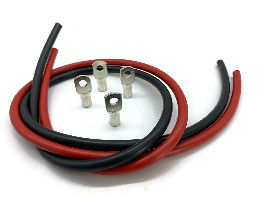 eXODA Kabel 35mm2 M8 4x Ringöse mit jeweils 1m rot und schwarz
