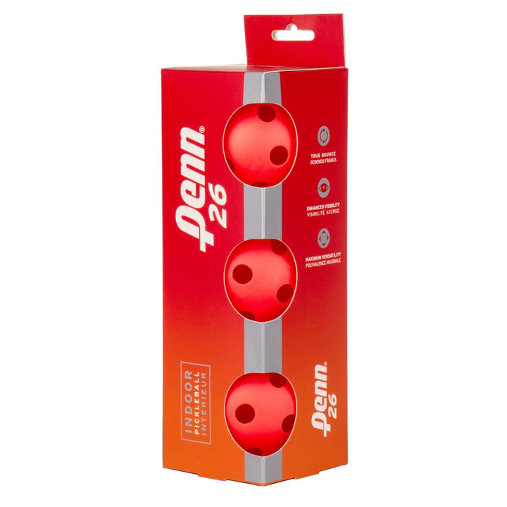 Penn Pickleball Ball für den Innenbereich, 26 100 Ball Pack rot, 100 Ball Pack rot