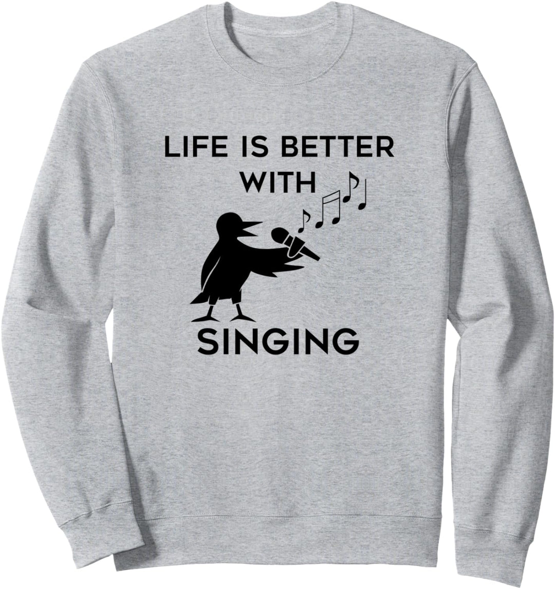 Leben mit Singen Lustiger Spruch Musiklehrer Sweatshirt