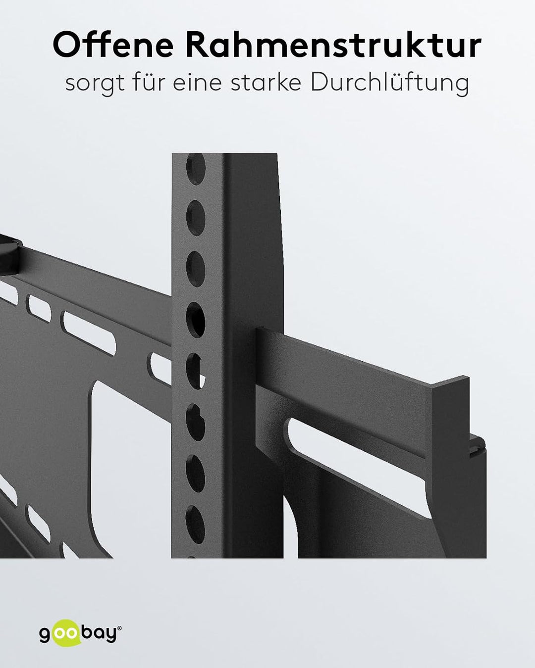 goobay 49890 TV-Wandhalterung Pro Fixed (M), 32" bis 55" (81-140 cm), 50 Kg, einfache &amp; sichere Befe