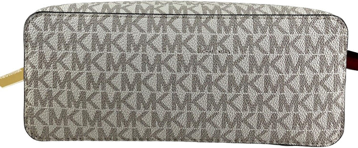 Michael Kors Jet Set Medium Crossbody Leder Handtasche Vanille, Vanille