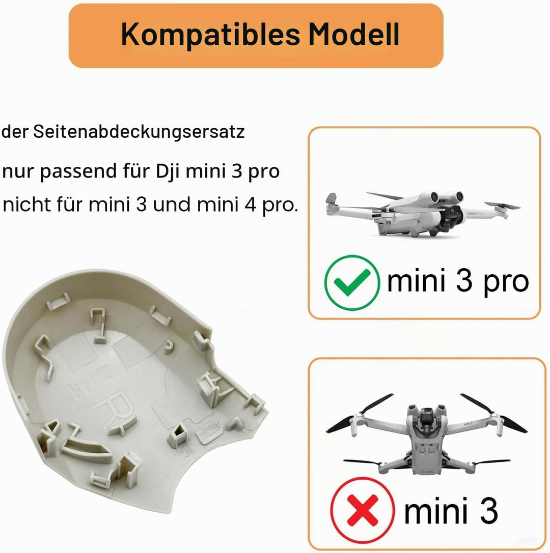 Ersatz Seitenabdeckung Reparaturteile für DJI Mini 3 Pro Gimbal Side Schutzrahmenabdeckung Zubehör （