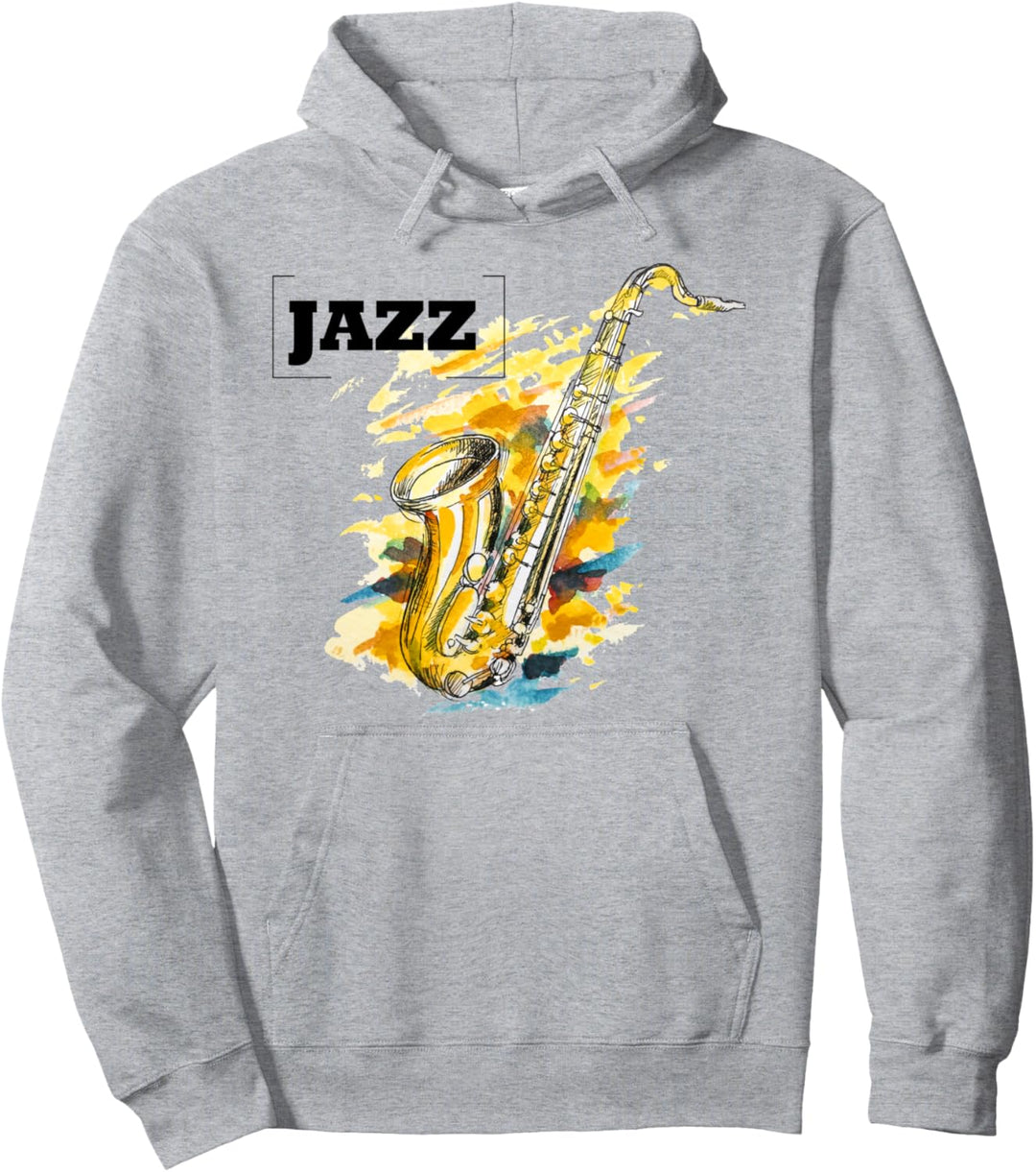 Jazz Saxophon Pullover Hoodie
