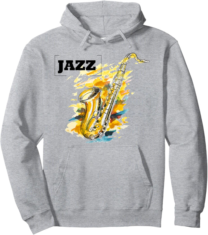 Jazz Saxophon Pullover Hoodie