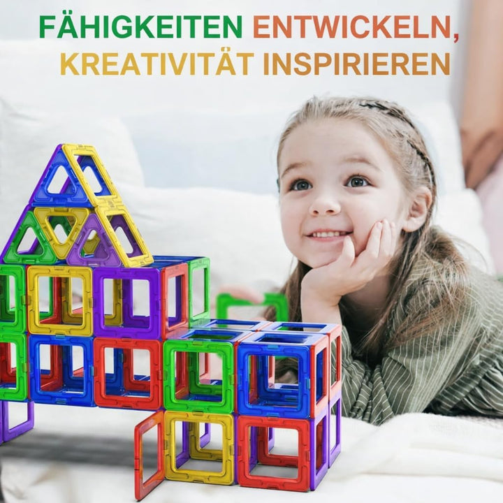 Desire Deluxe Magnetische Bausteine Magnet Montessori Spielzeug für Kinder 40PC Set Teilen ab 3 4 5