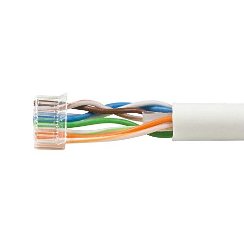 20er Pack RJ45 Crimpstecker Netzwerkstecker CAT 5e CAT 6 STP geschirmt mit Einfädelhilfe und Hülle K