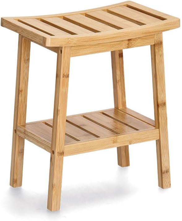 Zeller 18982 Hocker m. Ablage, Bambus