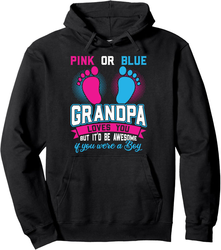 Rosa oder blau Opa liebt dich Boy-Geschlecht Pullover Hoodie