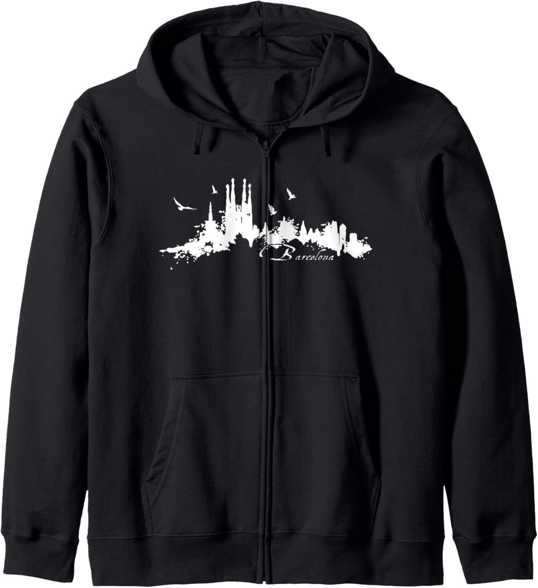 Barcelona Spain - Silhouette Souvenir Kapuzenjacke
