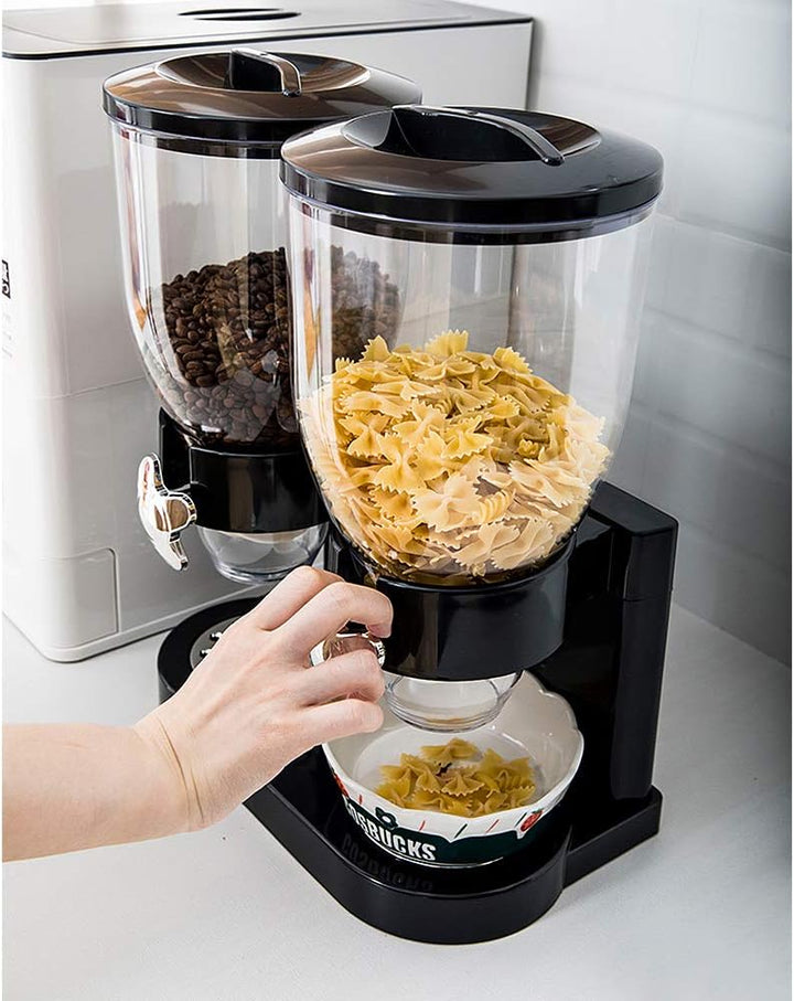 Cornflakes &amp; Süssigkeiten, Müslispender doppelt, mit Portionierer, Cerealienspender, Cornflakes Spen