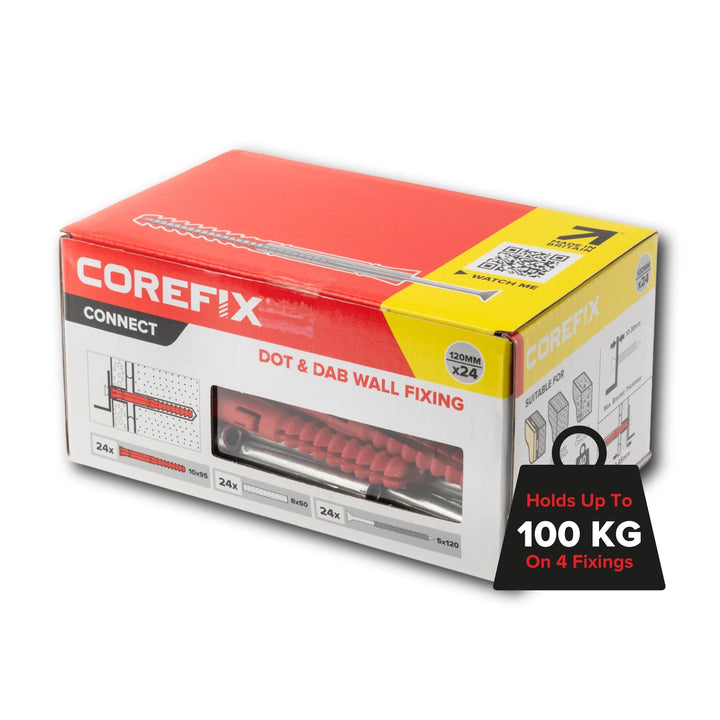Corefix PLUS30, Schwerlast-Gipsplattendübel, getestet bis 250 kg, 24 Stück in Grosspackung