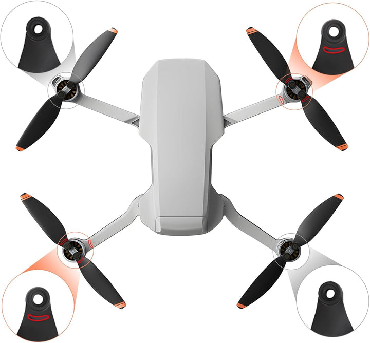 Propeller für DJI Mini 4K/2/SE/2 SE Drohnen Propellerschutz Landegestell Propellerhalterschutz Gimba