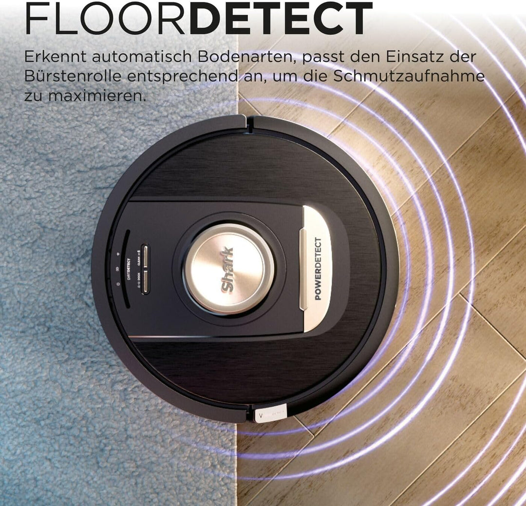 Shark PowerDetect Saugroboter selbstleerend mit 3D- &amp; LiDAR-Navigation, Anti-Allergen- &amp; Anti-Geruch