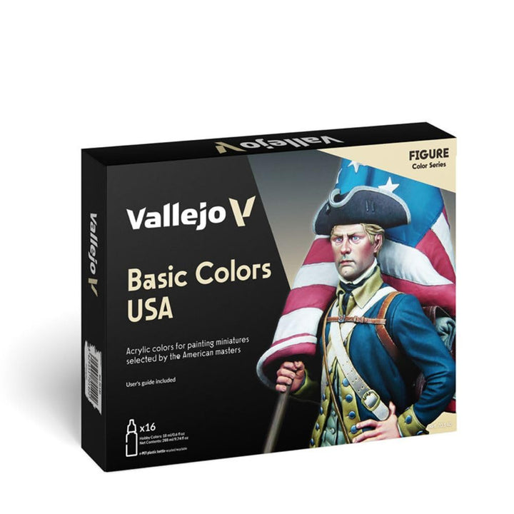 Vallejo 070140 Farbset, Basic Farben USA, 16x17, Single