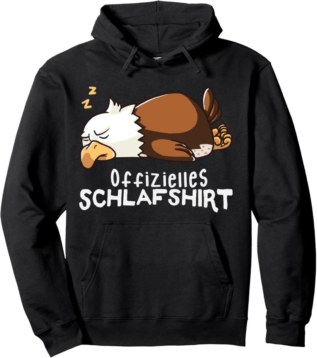 Offizielles Schlafshirt Schlafender Fauler Adler Schlaf Faul Pullover Hoodie