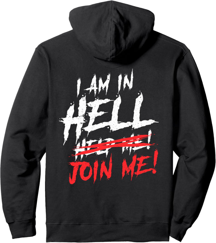 Satan loves me Baphomet Teufel 666 Spruch In Hell Pullover Hoodie