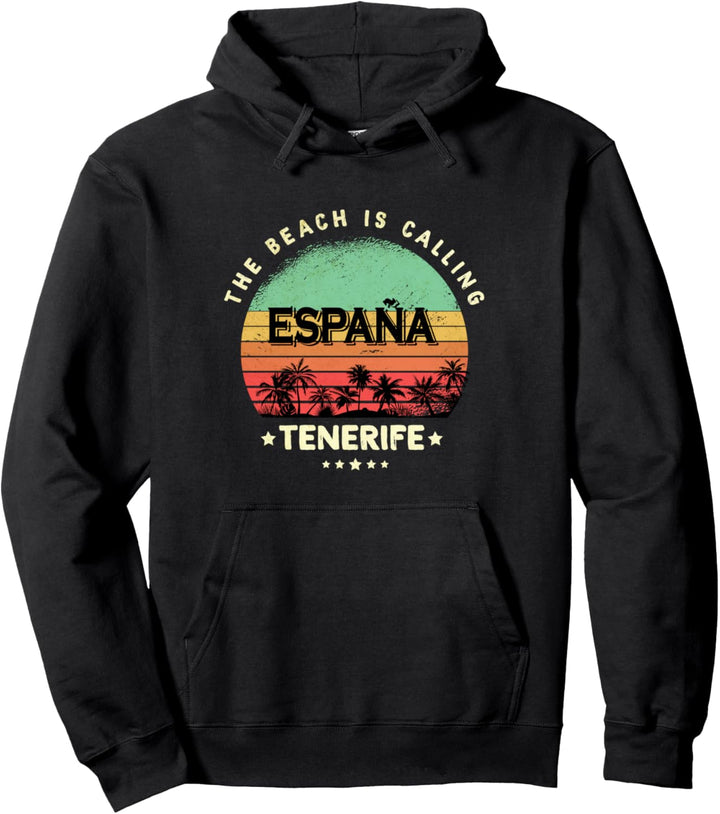 Teneriffa Spanien Vintage Urlaub Palmen Tenerife Souvenir Pullover Hoodie