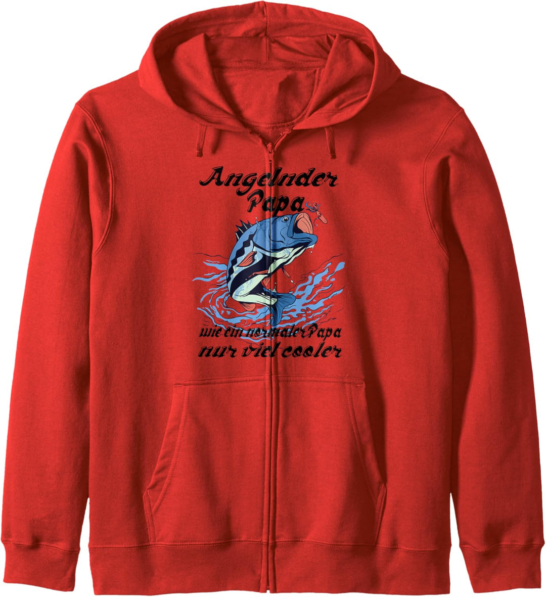 Angler Angeln Fischer Papa Geschenk Petri Heil Kapuzenjacke