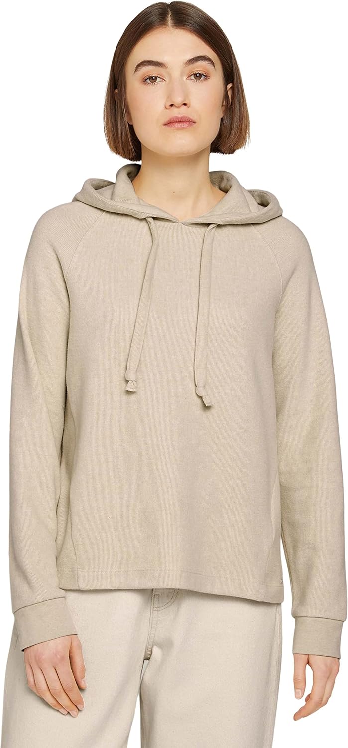 TOM TAILOR Denim Damen Basic Hoodie XL 10336 - Light Cashew Beige, XL 10336 - Light Cashew Beige