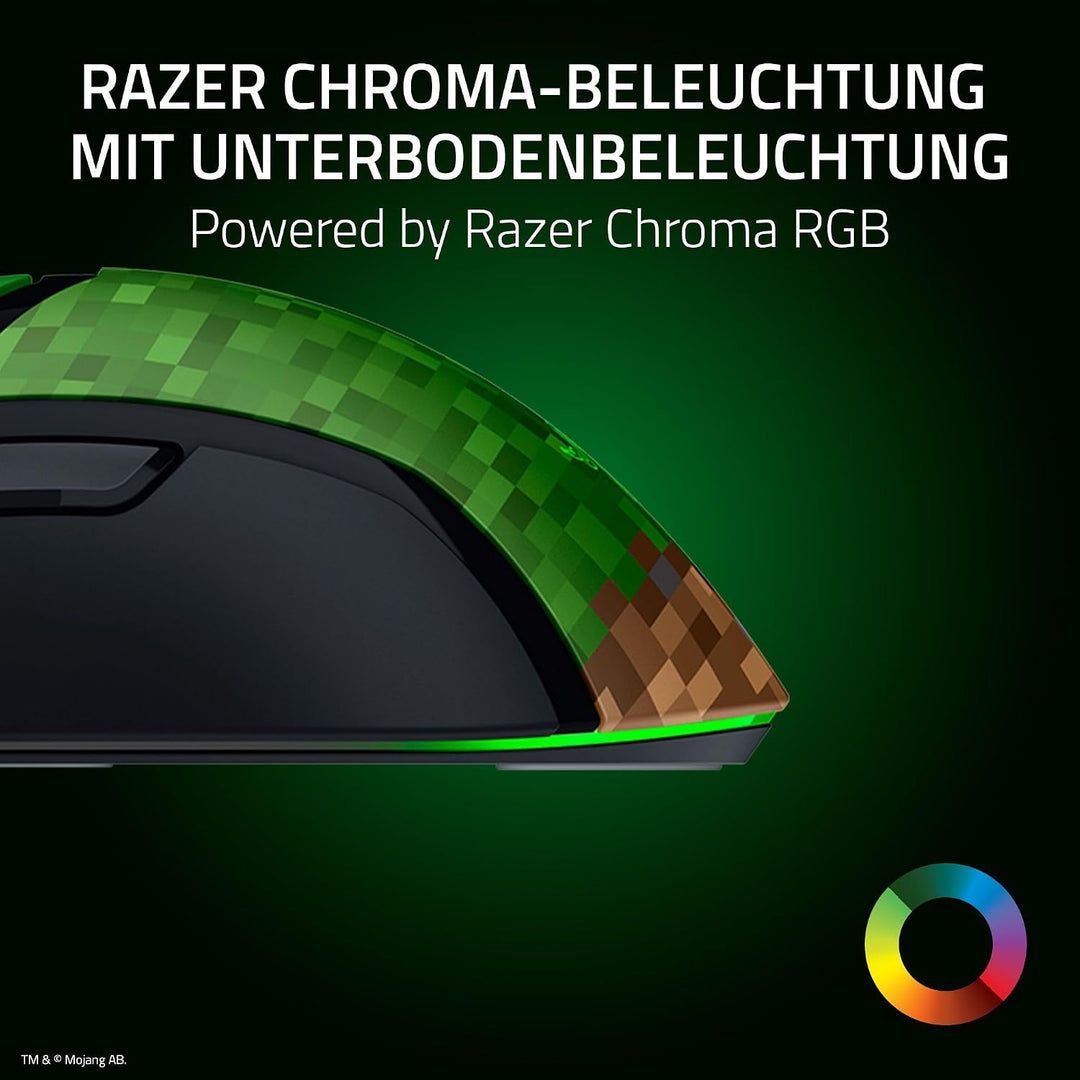 Razer Cobra Minecraft Edition - Leichte kabelgebundene Gaming-Maus - 8500 DPI Sensor (58g, optische