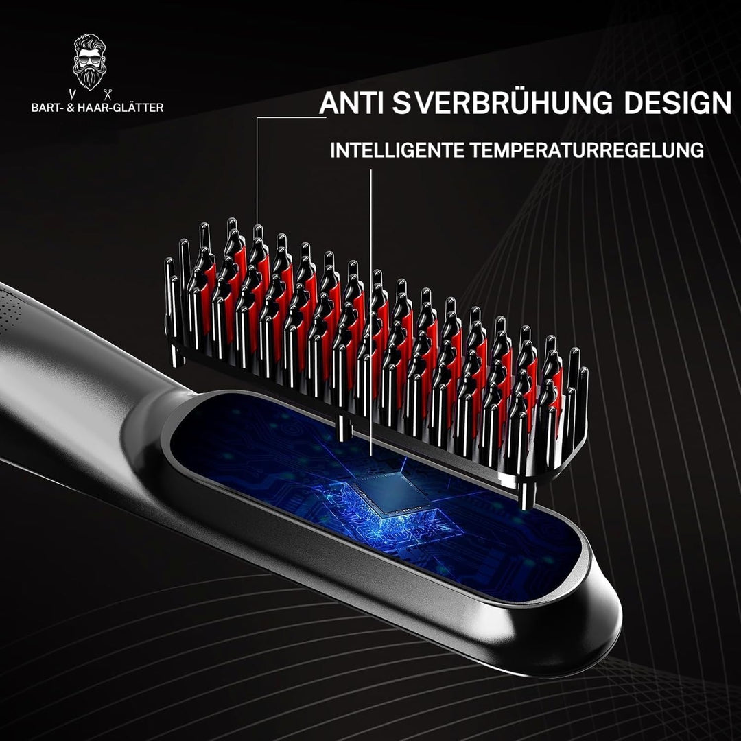 TENTEK Bartglätter Für Männer,Ultra-Fast Heating, Anti-Scalding Design, Negative-Ionen,Ionischer Glä