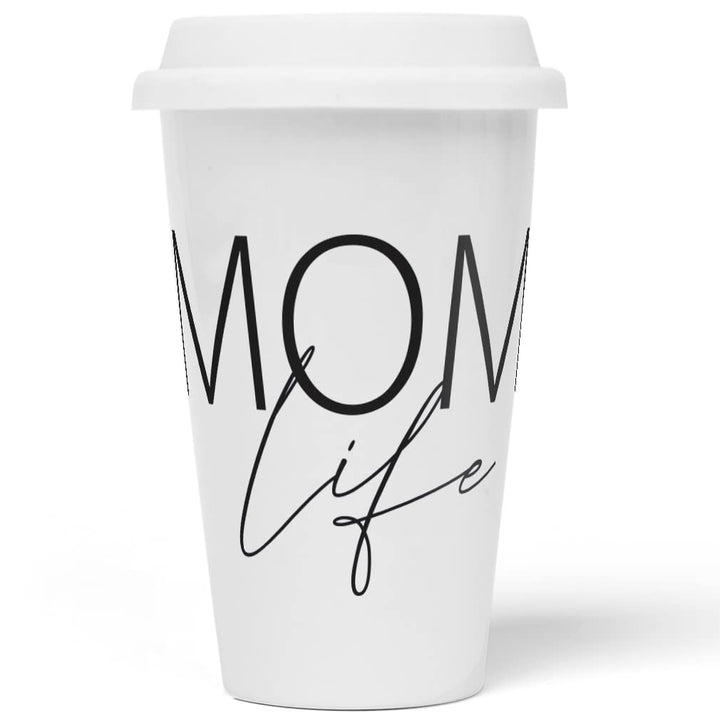 JUNIWORDS To-Go Becher mit Deckel, MOM life