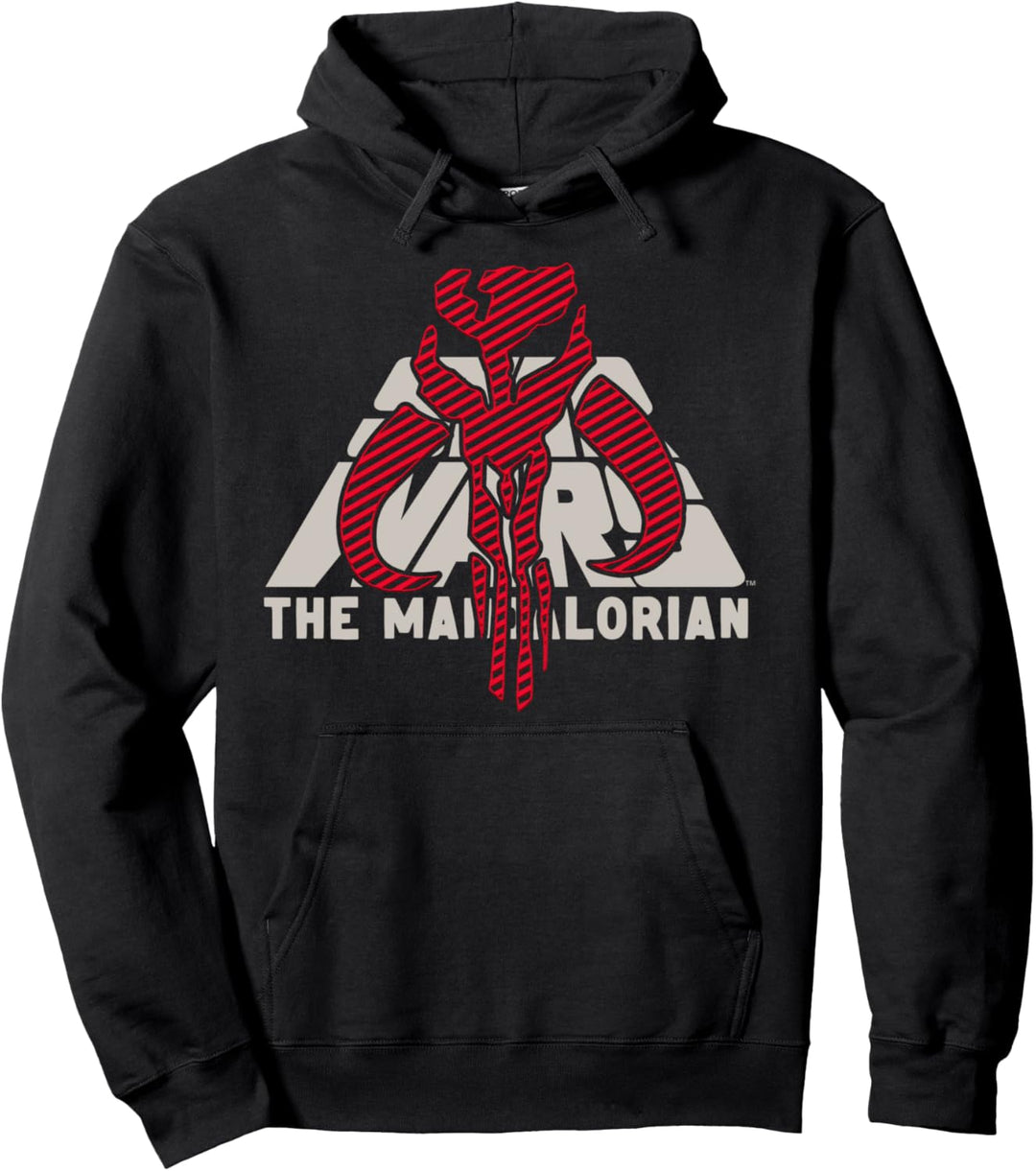 Star Wars: The Mandalorian Striped Mythosaur Logo Pullover Hoodie