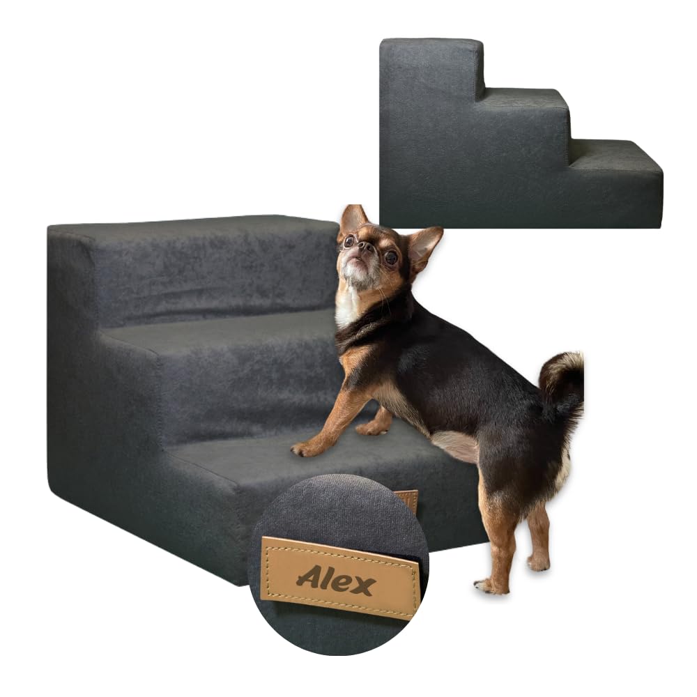 Sofatreppe für Hunde und Katzen – Hundetreppe für Bett &amp; Sofa – 3- oder 4-stufig, rutschfest &amp; wasch