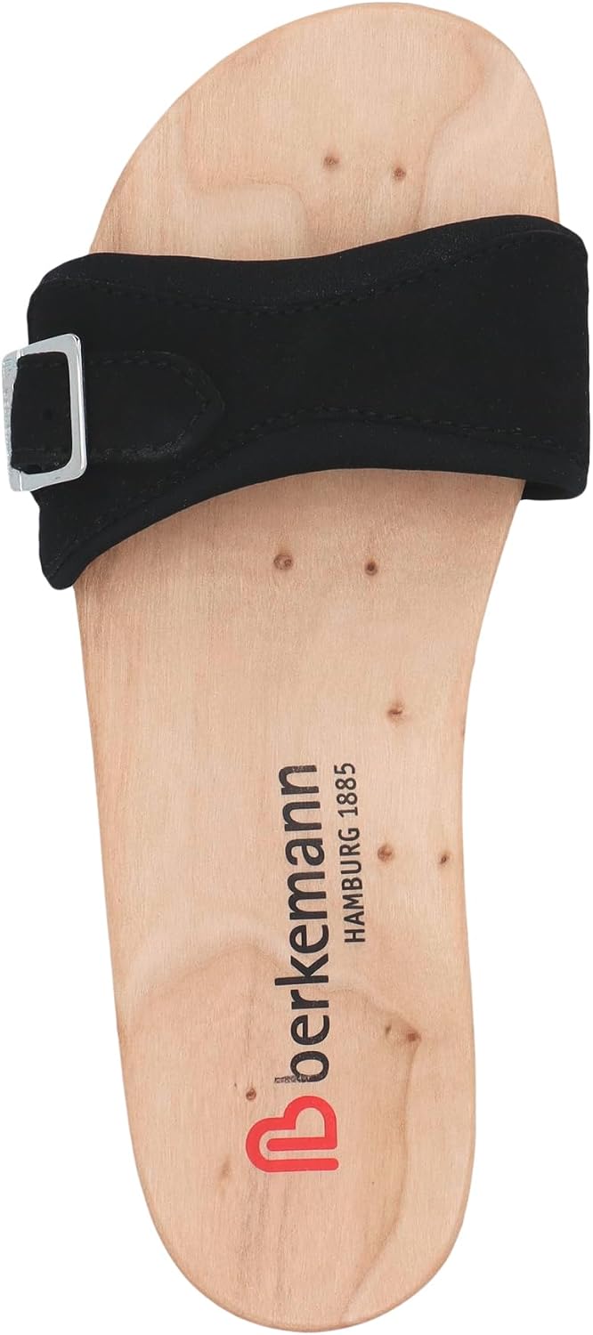 Berkemann Unisex-Erwachsene Berkilette Pantoletten 43 1/3 EU Schwarz, 43 1/3 EU Schwarz