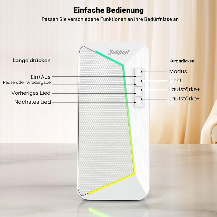 SOULION R40 Computerlautsprecher, 2.0 USB-betriebene PC-Lautsprecher, Desktop-Gaming-Boxen mit Lauts