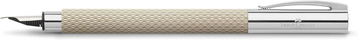 Faber-Castell 149620 - Füller Ambition OpArt White Sand, Federbreite M, inkl. Geschenkverpackung Whi