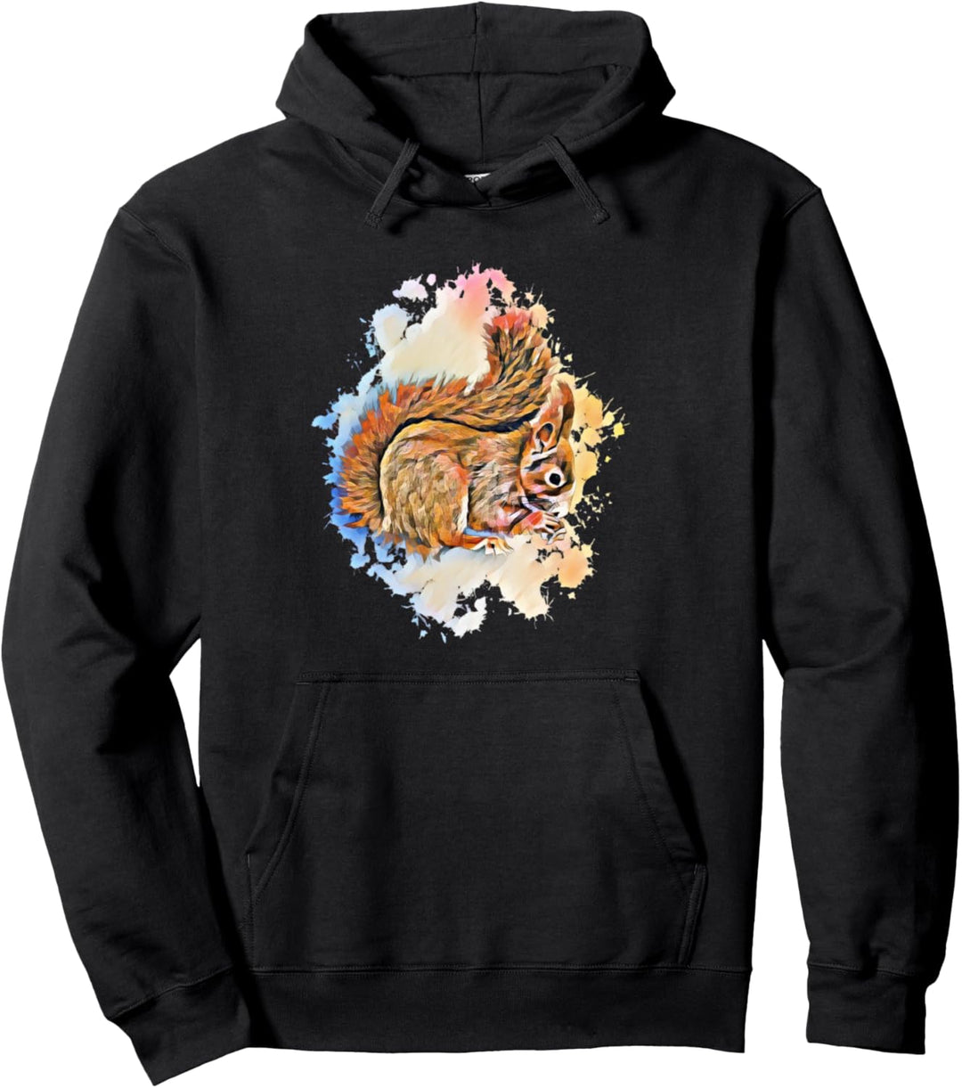 Eichhörnchen Motiv Streifenhörnchen buntes Design Nagetiere Pullover Hoodie