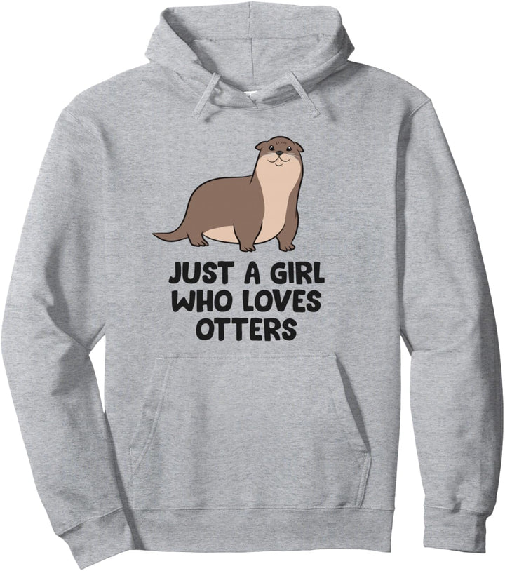 Just a Girl Who Loves Otters Mädchen Frauen Otters Pullover Hoodie