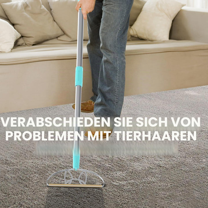 LINTPLUS Tierhaarentferner mit 130 cm langem Griff – Effektive Reinigung grosser Flächen im Stehen U