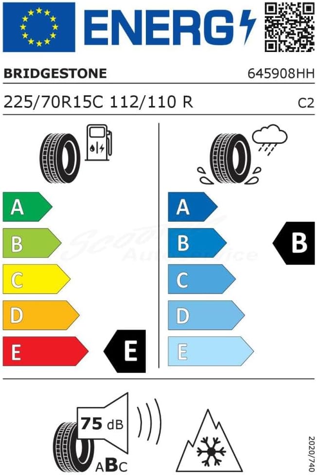 Bridgestone Blizzak W810 - 225/70R15 - Winterreifen 225/70R15C 112/110R - M+S/3PMSF, 225/70R15C 112/