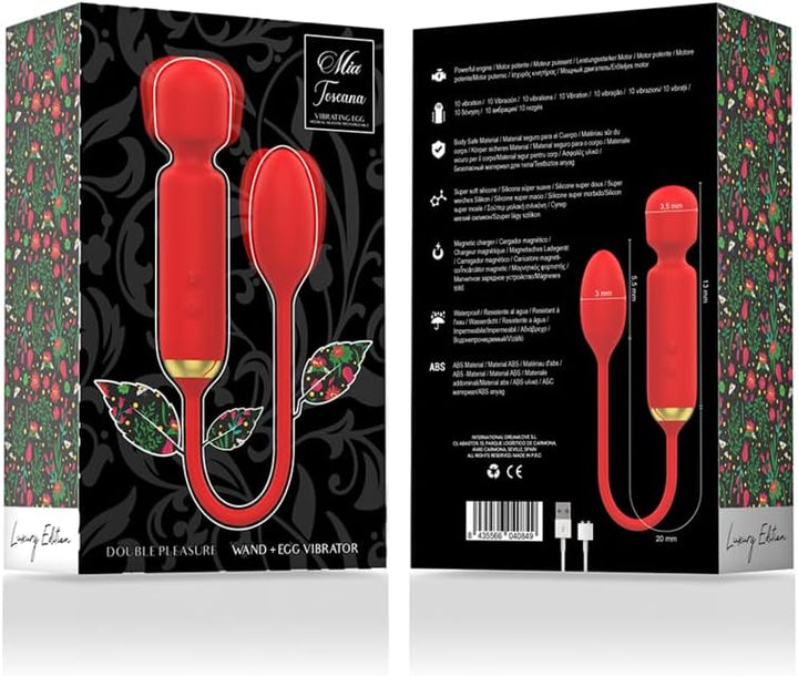 MIA - Toscana Double Pleasure Wand + Vibrating Egg