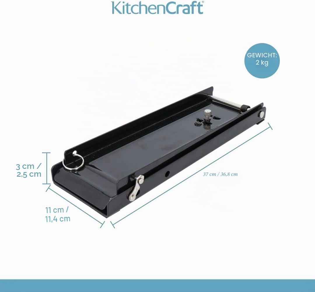 KitchenCraft Dosenpresse, fussbetätigt für Dosen und stabile Dosen, klappbar und verschliessbar, 12