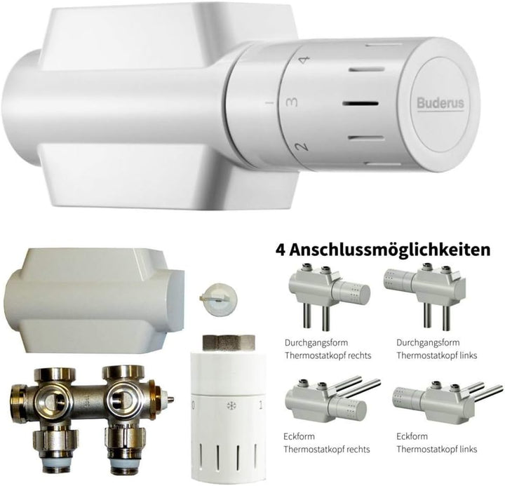 Buderus Ventil-Armaturen Set Multiblock, Weiss