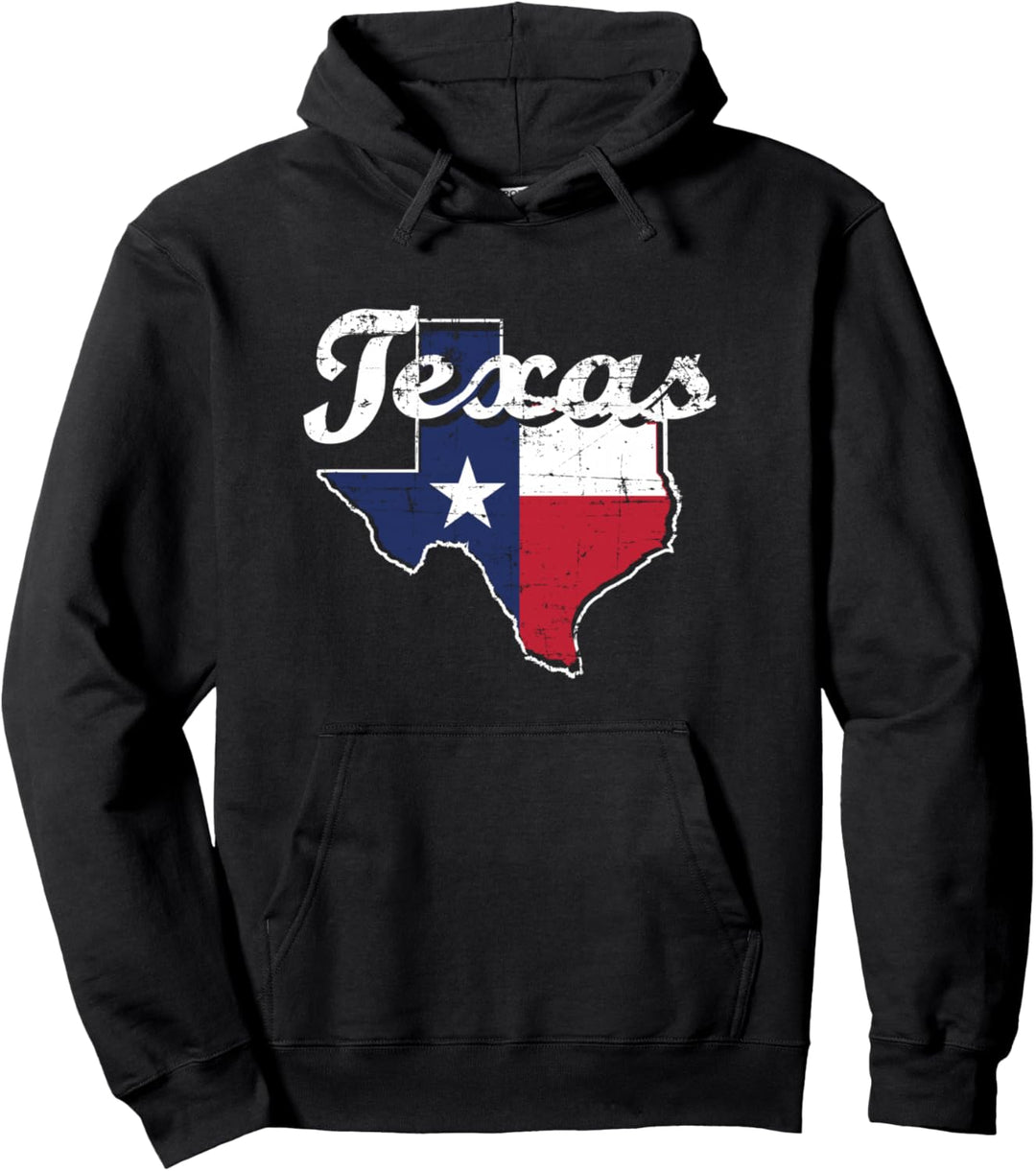 Retro Texas TX vintage state flag Pullover Hoodie